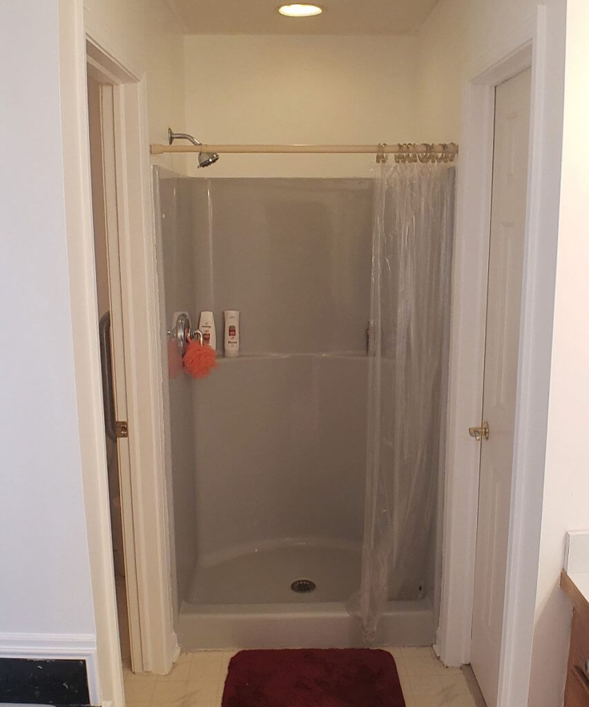 original bathroom layout before renovation by Odd Fellows Contracting in Lansing, MI
