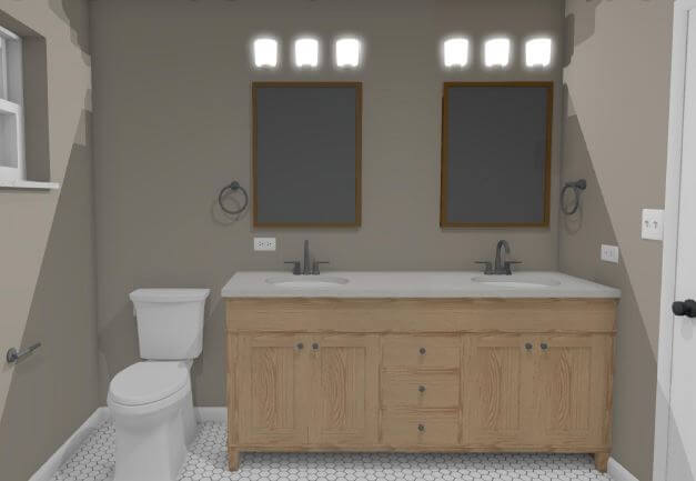 3D design visualization for Lansing MI bathroom renovation project