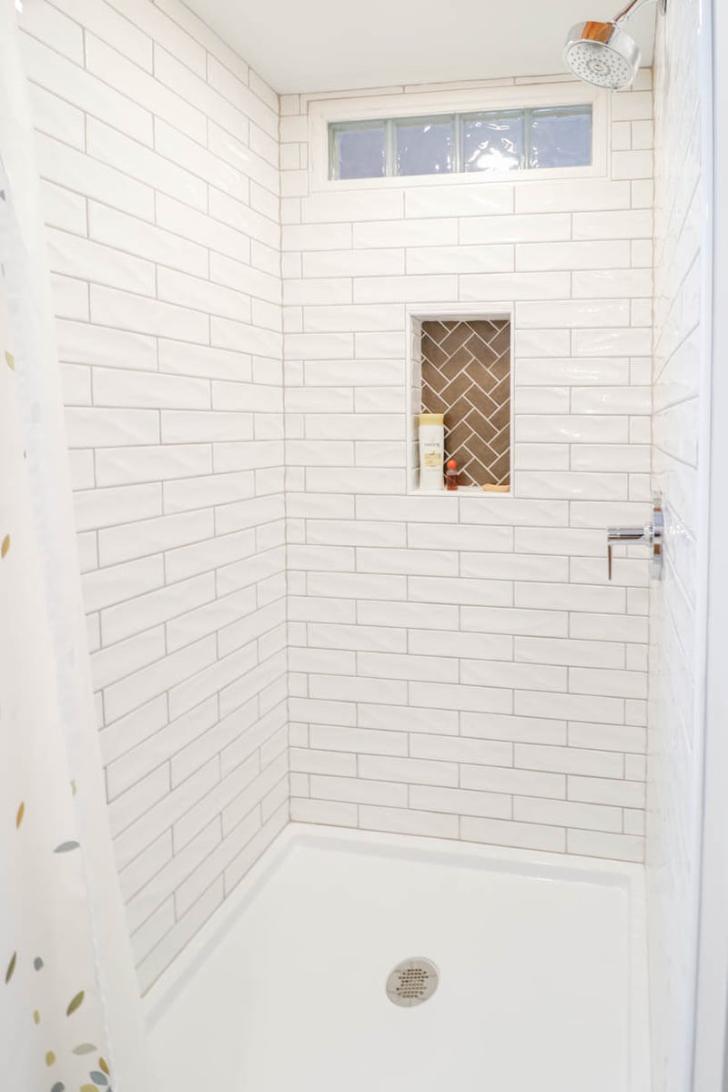 Frandor Lansing basement bathroom remodel by Odd Fellows Contracting
