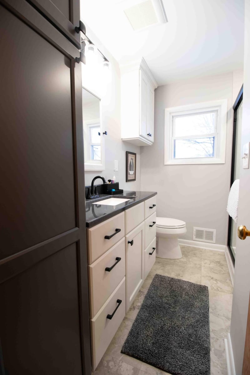 Williamston bathroom update by Odd Fellows Contracting