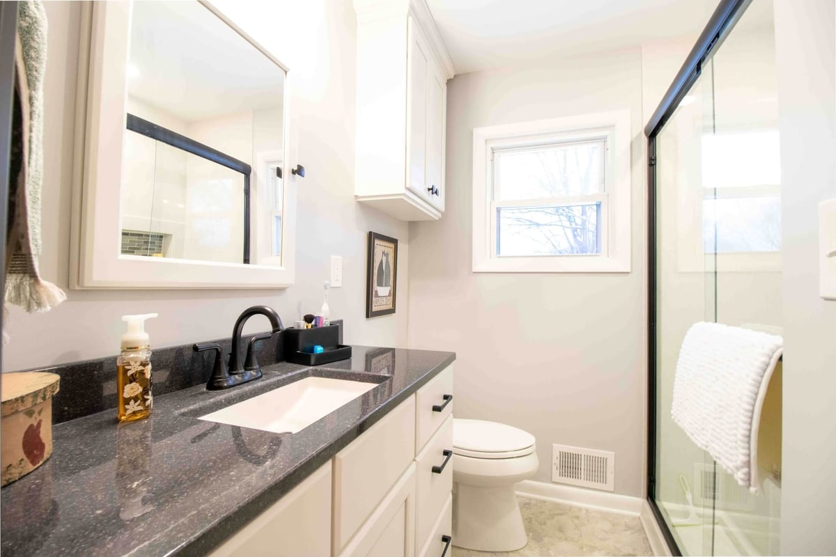 Williamston bathroom update by Odd Fellows Contracting