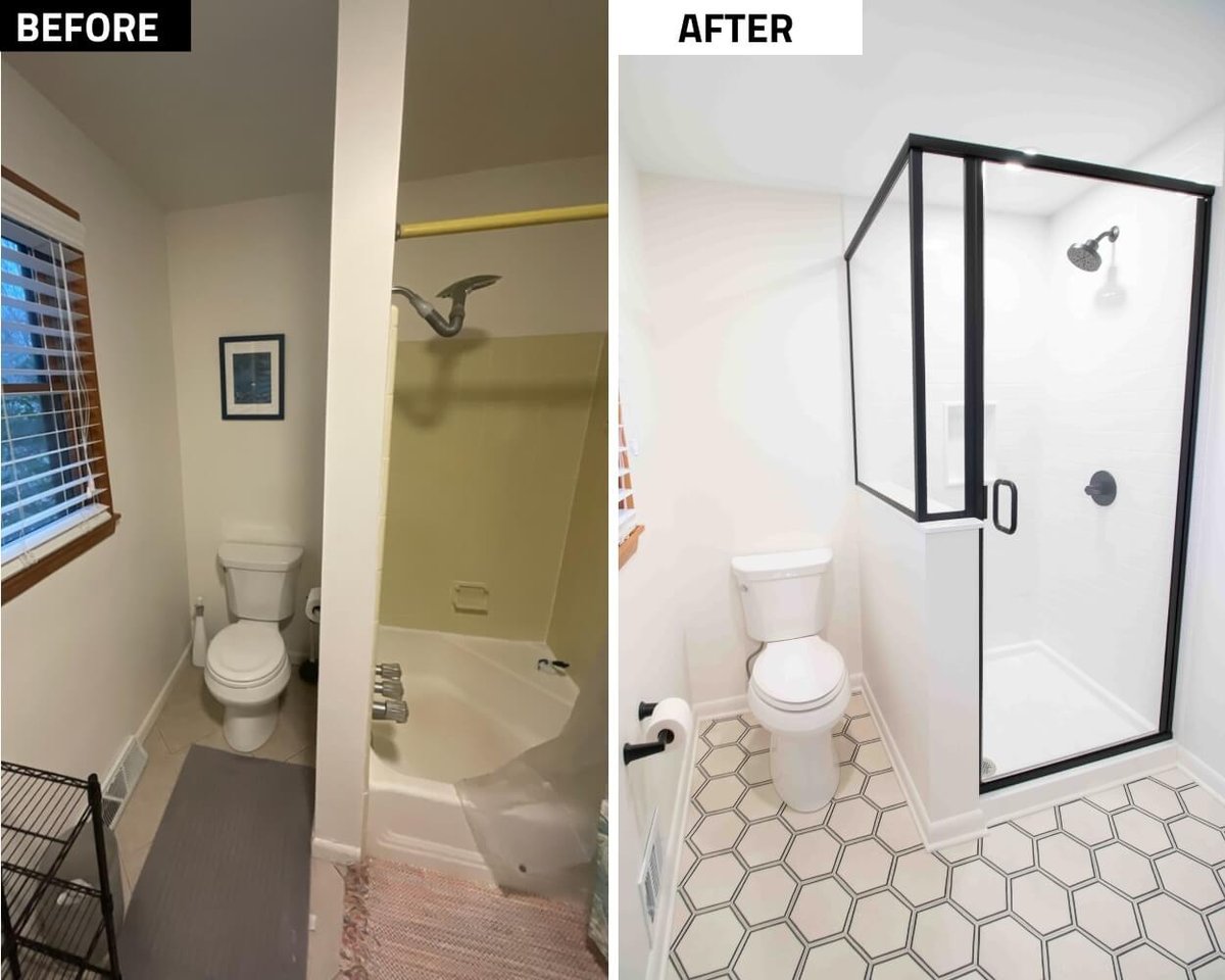 Okemos bathroom remodel by Odd Fellows Contracting