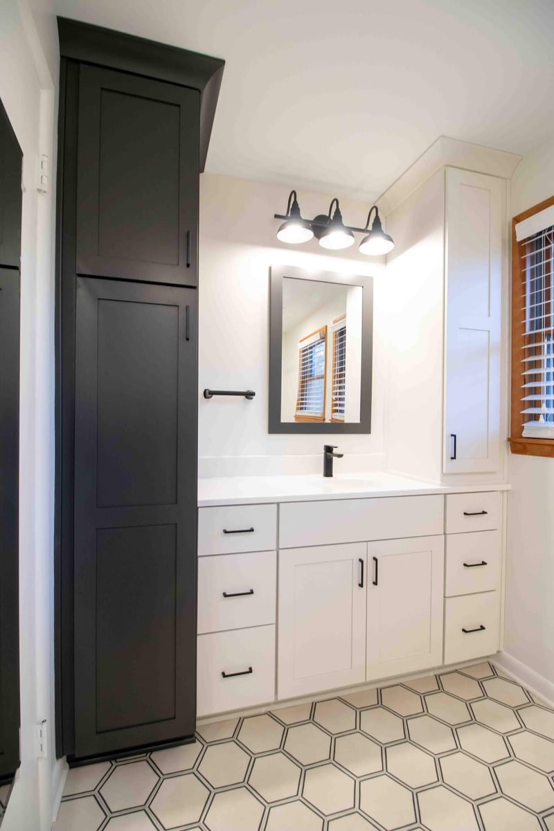 Okemos bathroom remodel by Odd Fellows Contracting