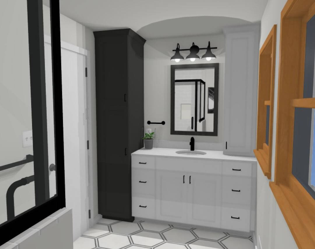 Okemos bathroom remodel by Odd Fellows Contracting