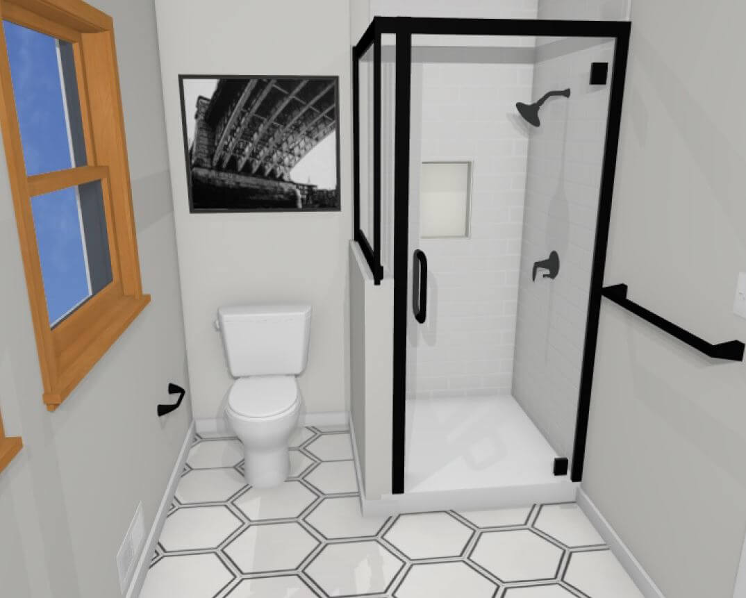 Okemos bathroom remodel by Odd Fellows Contracting