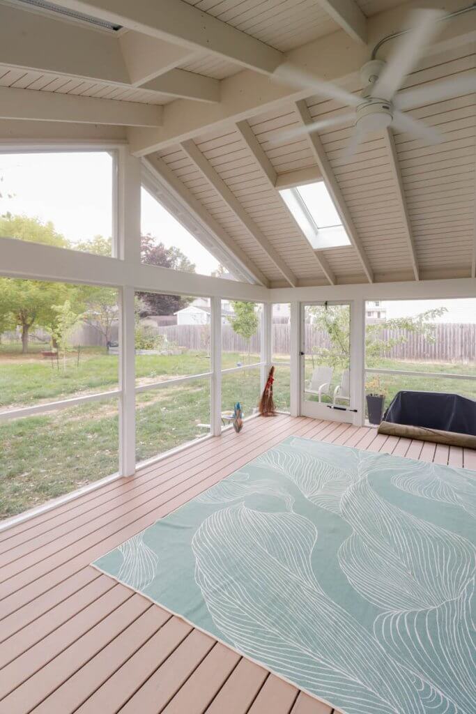 vaulted sunroom ceiling with skylights by Odd Fellows Contracting on Cataline Drive, MI