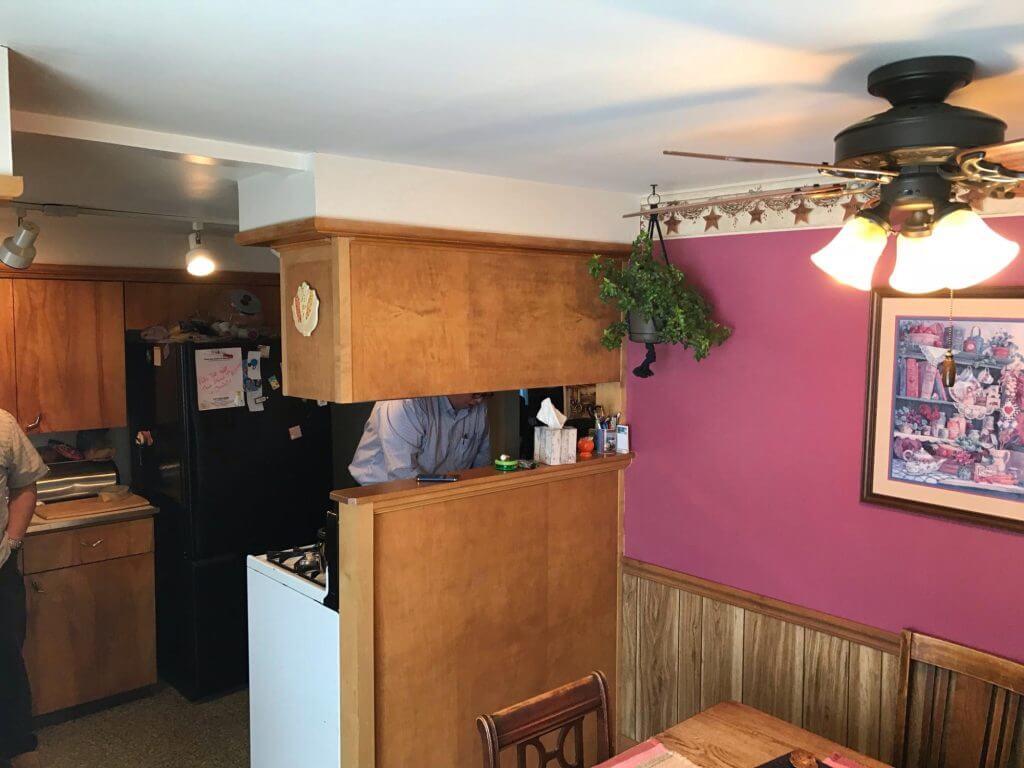 outdated kitchen layout before remodel by Odd Fellows Contracting in Eaton Rapids, MI