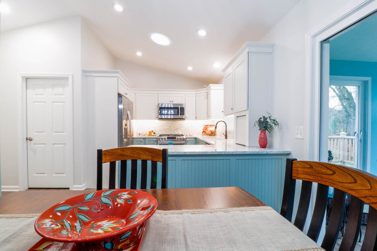kitchen and dining space renovation by Odd Fellows Contracting in Williamston, MI
