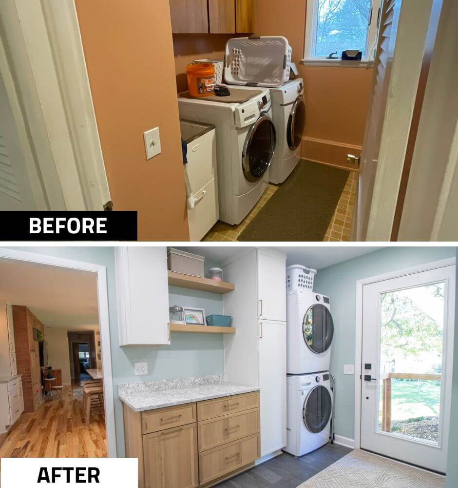 updated laundry and utility space in Hiawatha Lakes, Okemos, MI by Odd Fellows Contracting