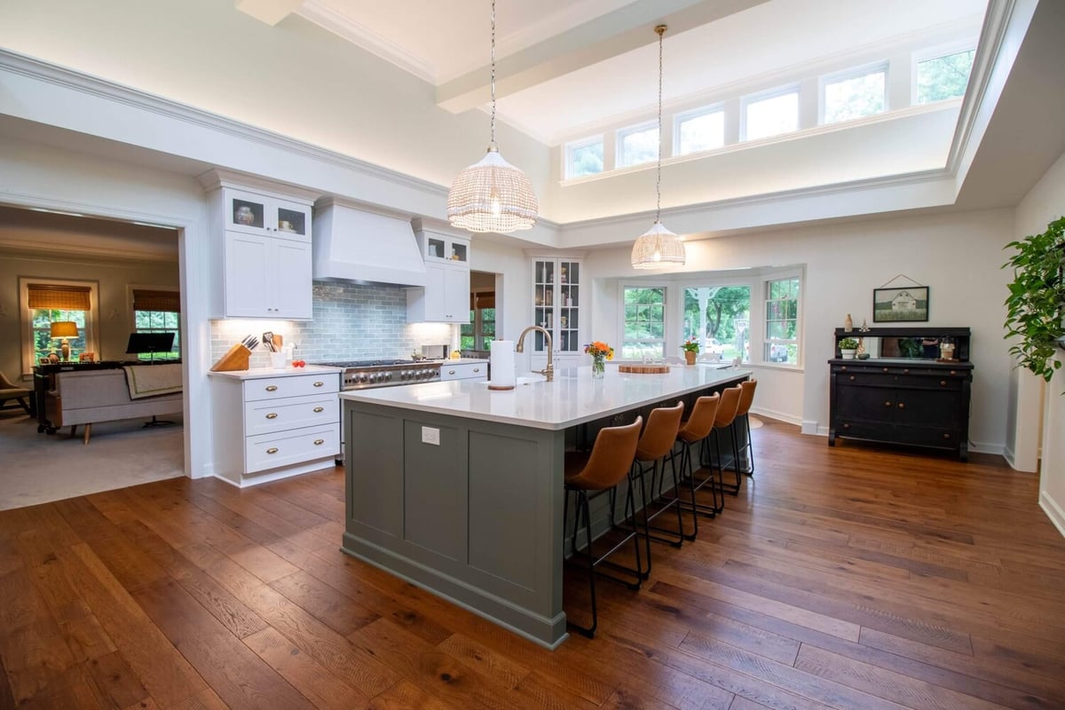 modern open concept kitchen remodel in Okemos, MI by Odd Fellows Contracting