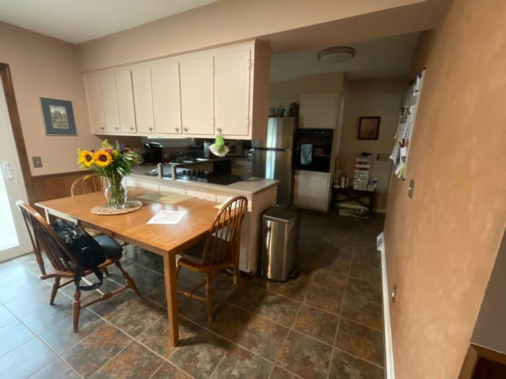 before photo of Okemos, MI custom home kitchen renovation by Odd Fellows Contracting