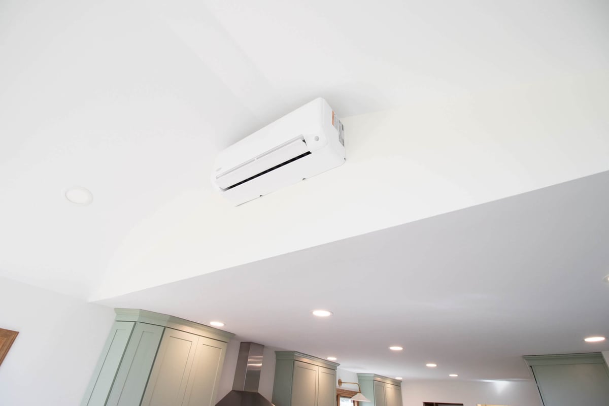 ductless mini split installation during kitchen remodel by Odd Fellows Contracting in Holt Four Seasons, MI