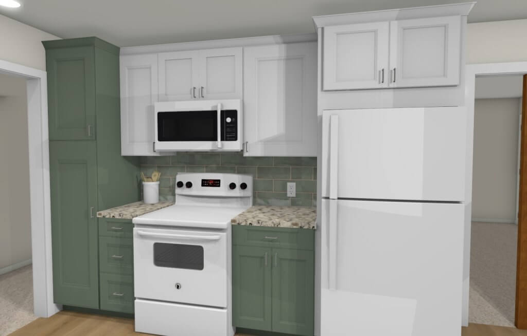 kitchen remodel concept rendering in Tacoma Hills, MI by Odd Fellows Contracting