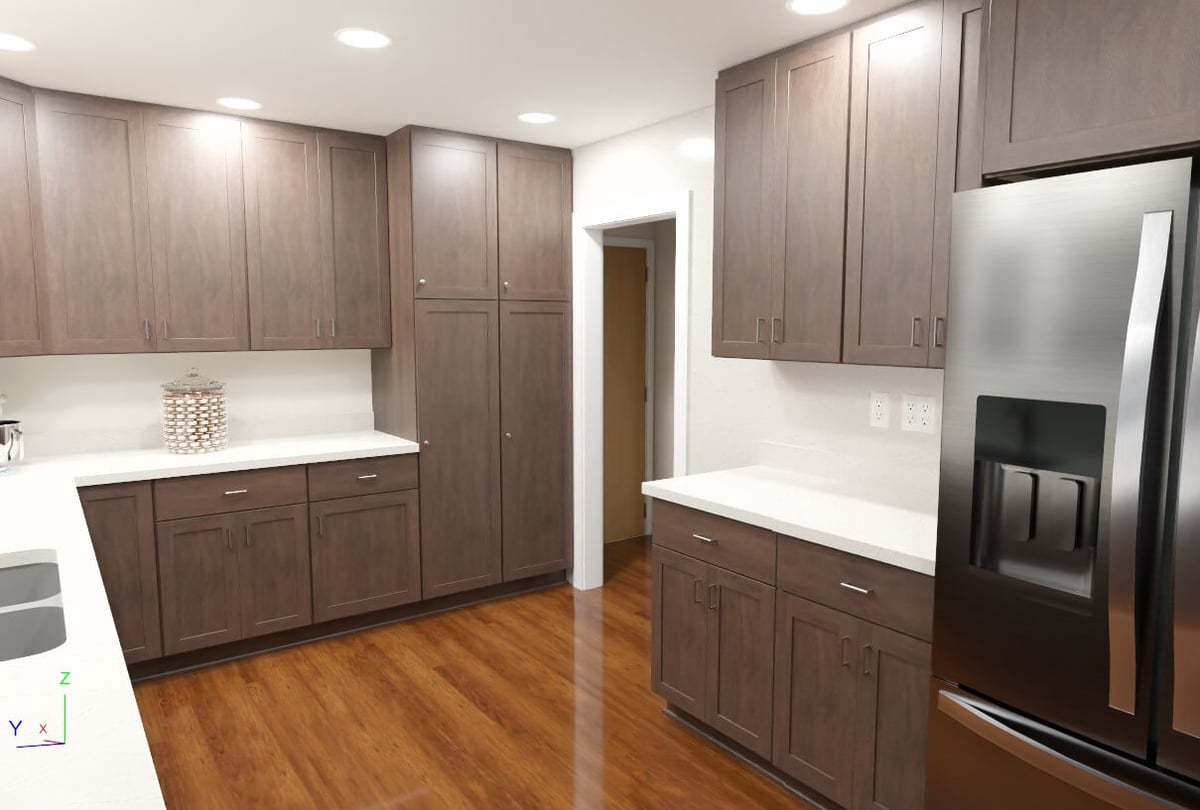 St. Joe, MI kitchen design concept by Odd Fellows Contracting featuring custom cabinetry and improved workflow.