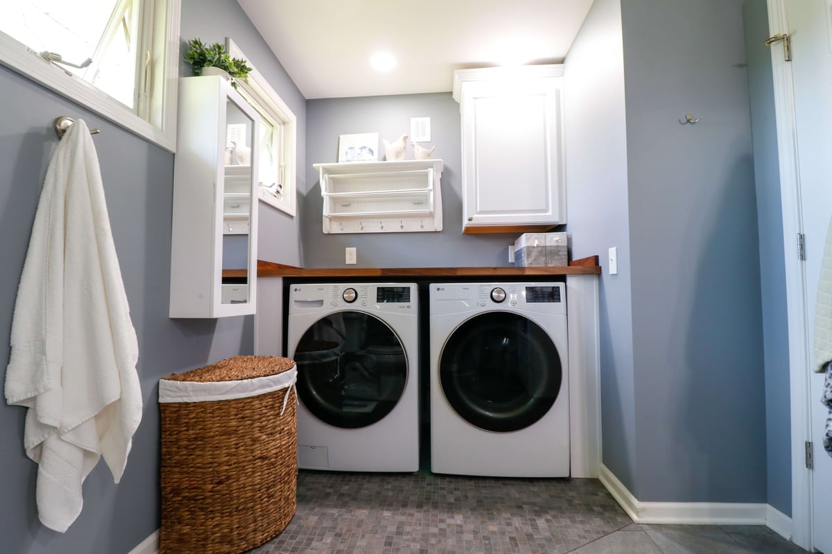 laundry remodel in bathroom